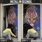 Isis Ankh Symbol Door Cover with Celestial Wings in Ancient Egyptian Cosmic