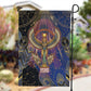 Isis Ankh Symbol Garden Flag with Celestial Wings in Ancient Egyptian Cosmic