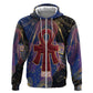 Isis Ankh Symbol Hoodie with Celestial Wings in Ancient Egyptian Cosmic