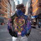 Isis Ankh Symbol Hoodie with Celestial Wings in Ancient Egyptian Cosmic