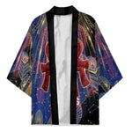 Isis Ankh Symbol Kimono with Celestial Wings in Ancient Egyptian Cosmic