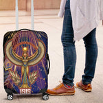 Isis Ankh Symbol Luggage Cover with Celestial Wings in Ancient Egyptian Cosmic