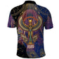 Isis Ankh Symbol Polo Shirt with Celestial Wings in Ancient Egyptian Cosmic