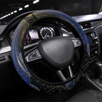 Isis Ankh Symbol Steering Wheel Cover with Celestial Wings in Ancient Egyptian Cosmic
