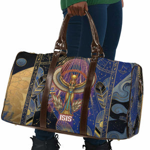 Isis Ankh Symbol Travel Bag with Celestial Wings in Ancient Egyptian Cosmic