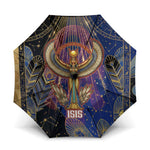 Isis Ankh Symbol Umbrella with Celestial Wings in Ancient Egyptian Cosmic