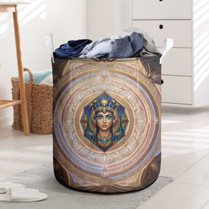 Isis Laundry Basket with Falcon Symbol and Sacred Geometry in Egyptian