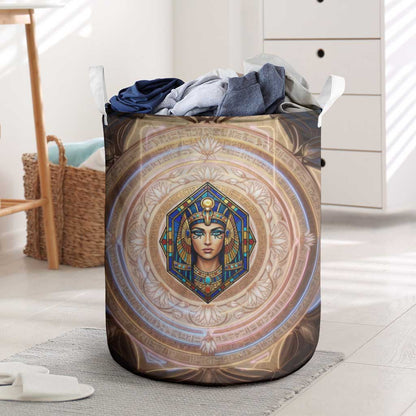 Isis Laundry Basket with Falcon Symbol and Sacred Geometry in Egyptian