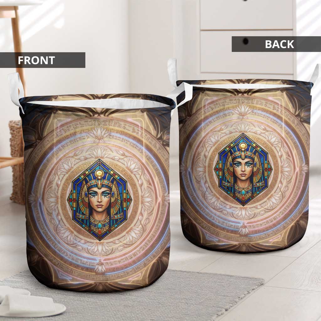 Isis Laundry Basket with Falcon Symbol and Sacred Geometry in Egyptian