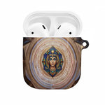 Isis AirPods Case with Falcon Symbol and Sacred Geometry in Egyptian