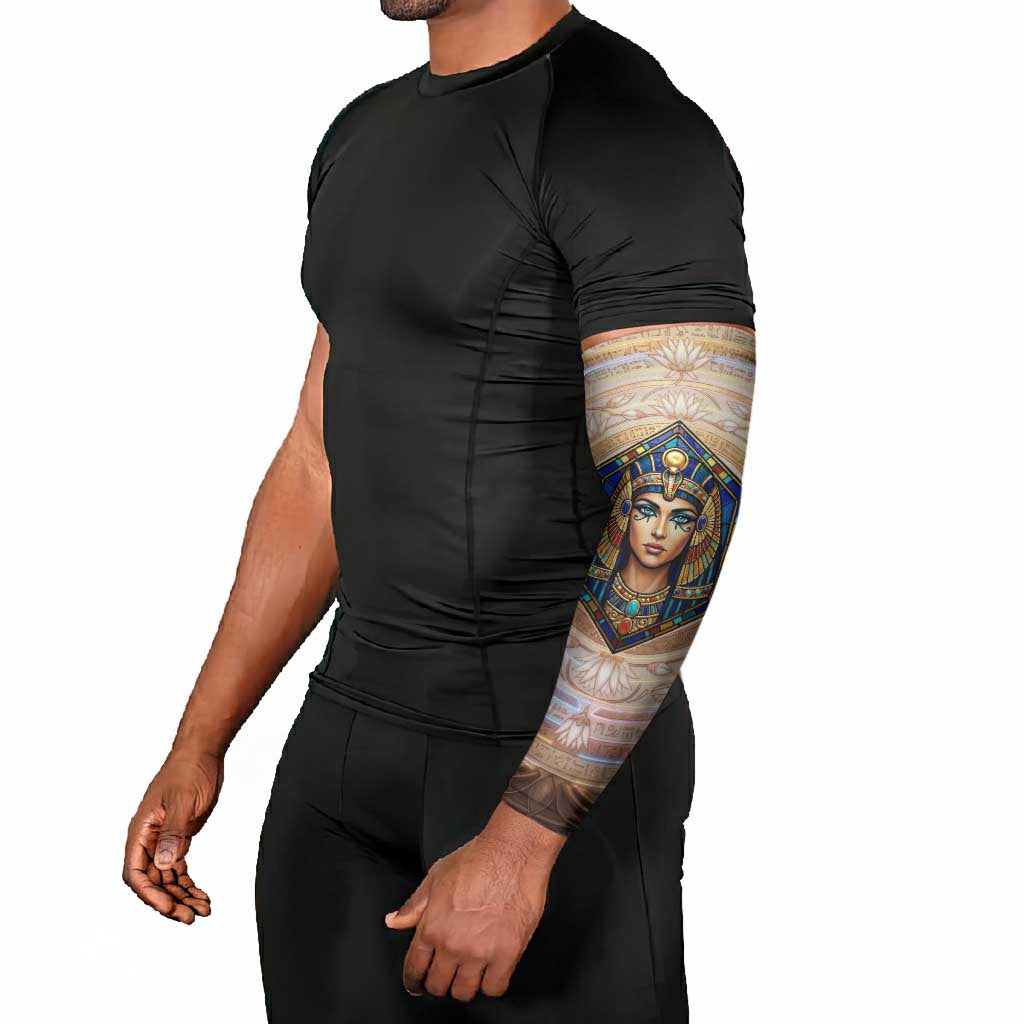 Isis Arm Sleeves with Falcon Symbol and Sacred Geometry in Egyptian
