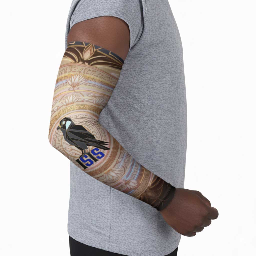 Isis Arm Sleeves with Falcon Symbol and Sacred Geometry in Egyptian