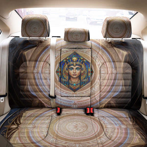 Isis Back Car Seat Cover with Falcon Symbol and Sacred Geometry in Egyptian