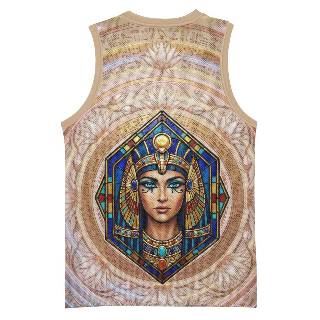 Isis Basketball Jersey with Falcon Symbol and Sacred Geometry in Egyptian