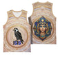 Isis Basketball Jersey with Falcon Symbol and Sacred Geometry in Egyptian