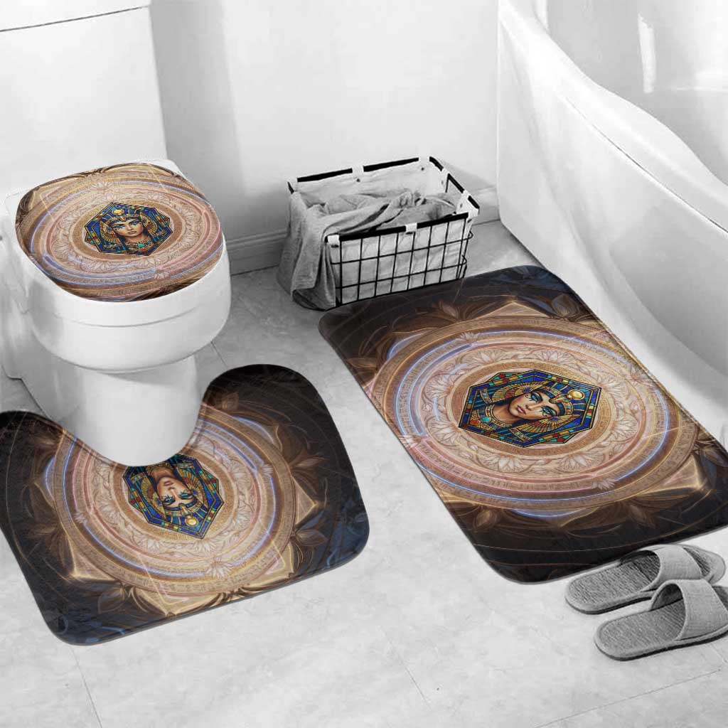 Isis Bathroom Set with Falcon Symbol and Sacred Geometry in Egyptian