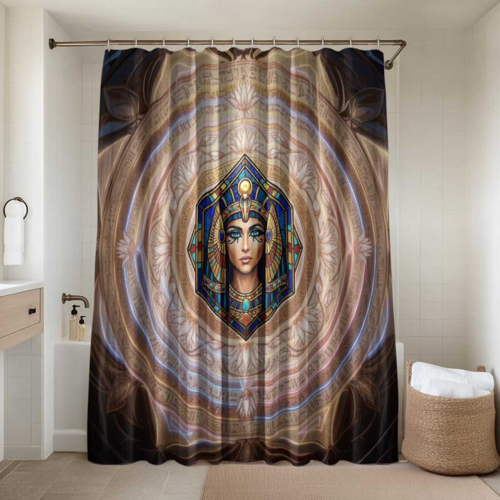 Isis Bathroom Set with Falcon Symbol and Sacred Geometry in Egyptian