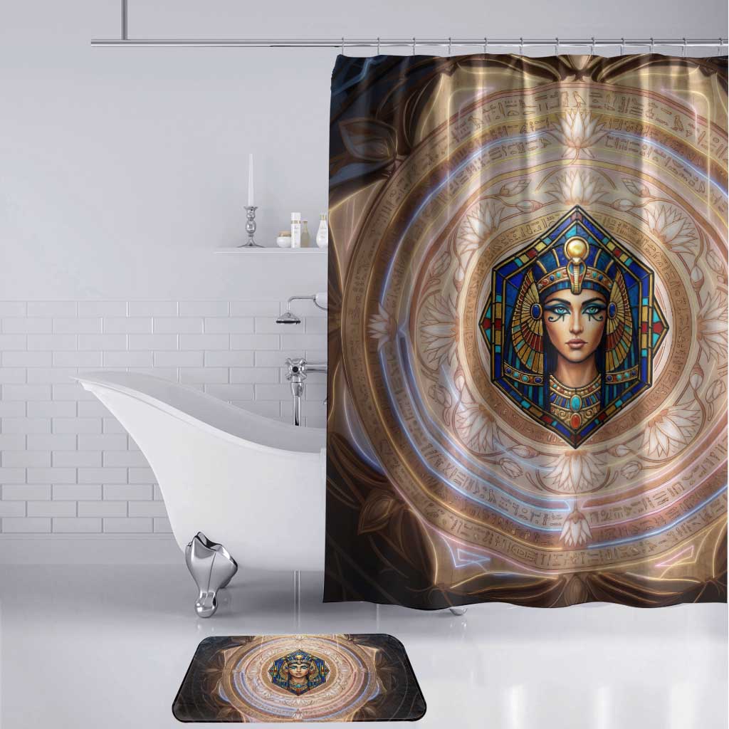 Isis Bathroom Set with Falcon Symbol and Sacred Geometry in Egyptian