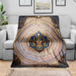 Isis Blanket with Falcon Symbol and Sacred Geometry in Egyptian