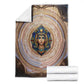 Isis Blanket with Falcon Symbol and Sacred Geometry in Egyptian