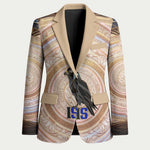 Isis Blazer with Falcon Symbol and Sacred Geometry in Egyptian