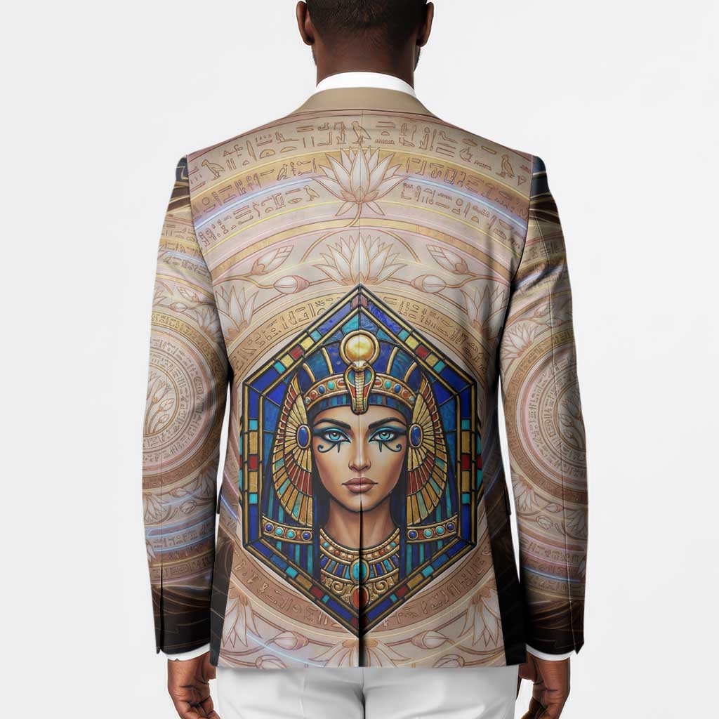 Isis Blazer with Falcon Symbol and Sacred Geometry in Egyptian
