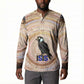 Isis Button Sweatshirt with Falcon Symbol and Sacred Geometry in Egyptian