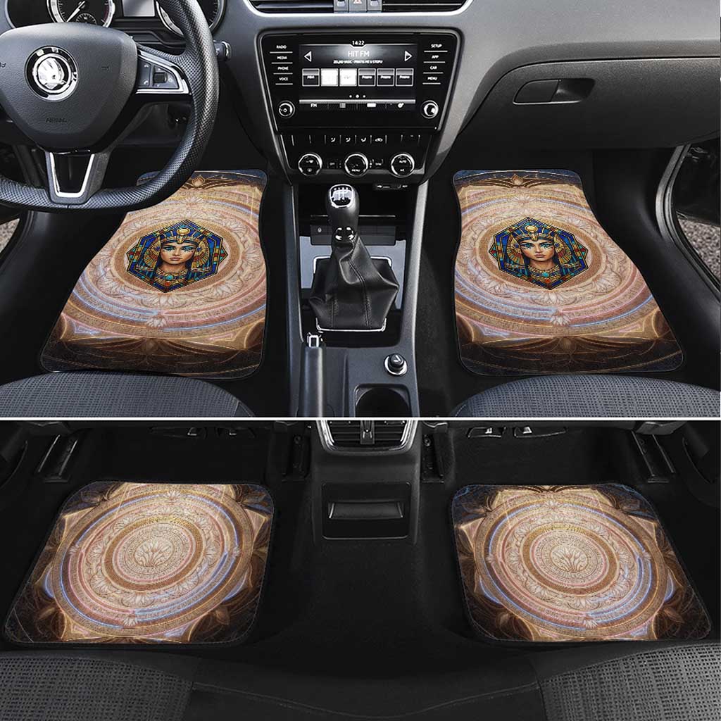 Isis Car Mats with Falcon Symbol and Sacred Geometry in Egyptian