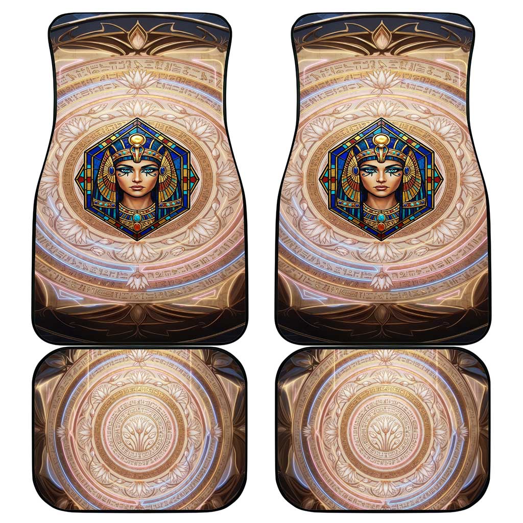 Isis Car Mats with Falcon Symbol and Sacred Geometry in Egyptian