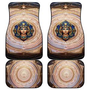 Isis Car Mats with Falcon Symbol and Sacred Geometry in Egyptian