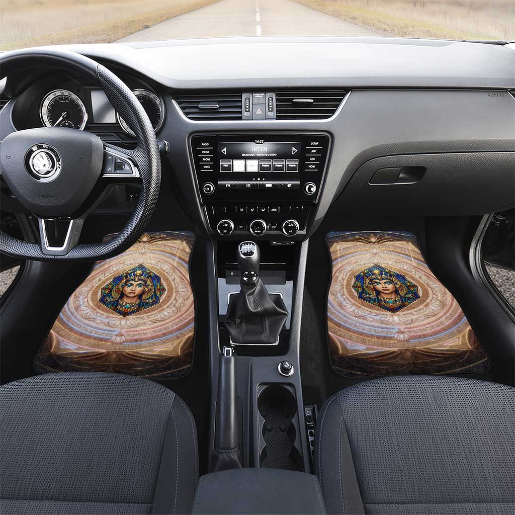 Isis Car Mats with Falcon Symbol and Sacred Geometry in Egyptian