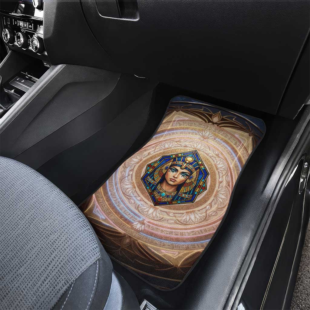 Isis Car Mats with Falcon Symbol and Sacred Geometry in Egyptian
