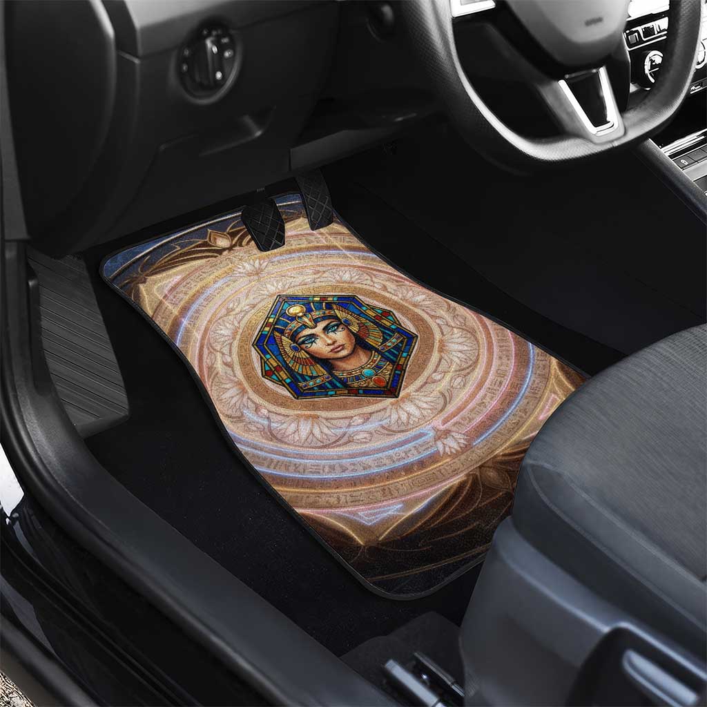Isis Car Mats with Falcon Symbol and Sacred Geometry in Egyptian