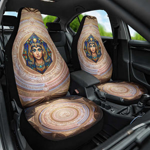 Isis Car Seat Cover with Falcon Symbol and Sacred Geometry in Egyptian