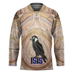 Isis Hockey Jersey with Falcon Symbol and Sacred Geometry in Egyptian