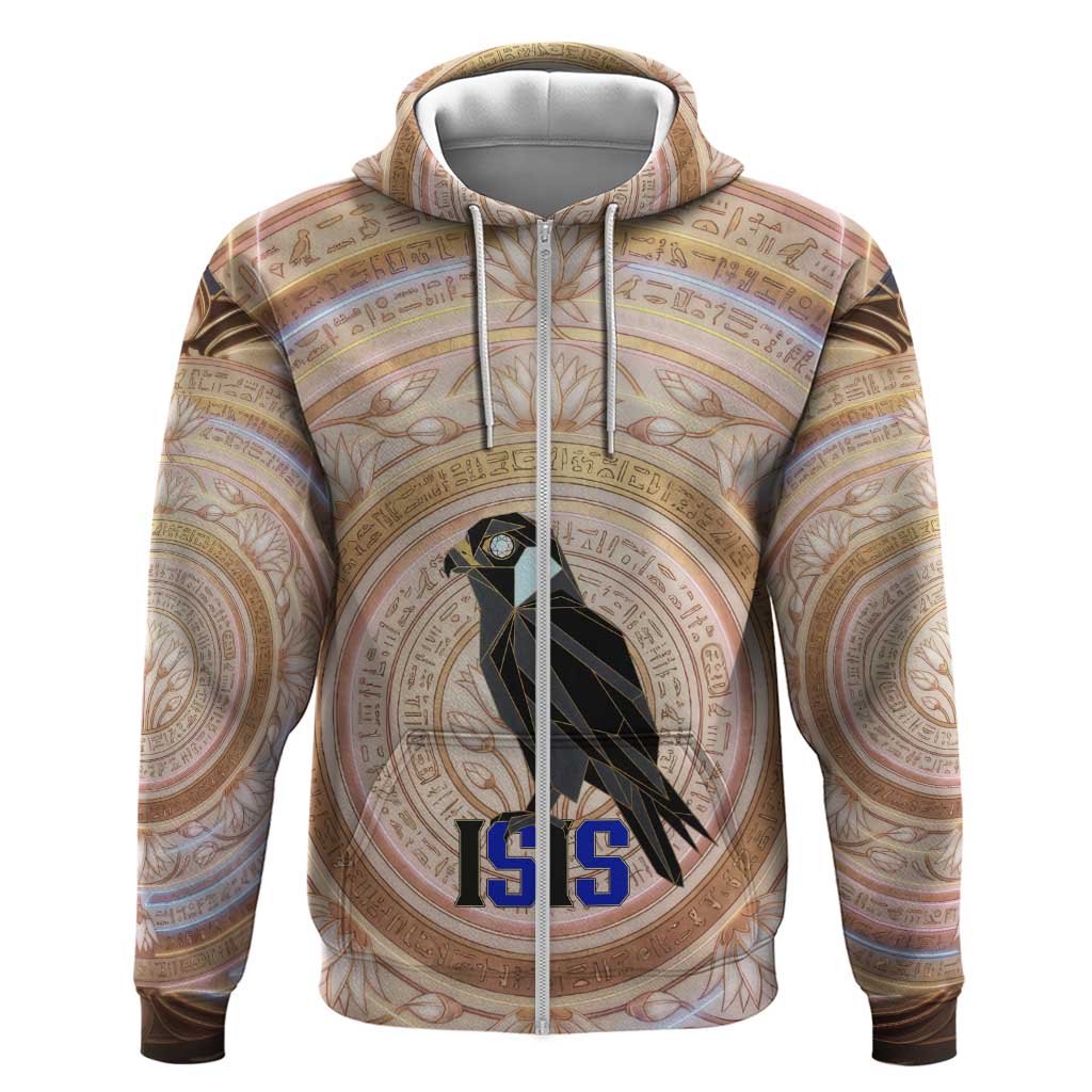Isis Hoodie with Falcon Symbol and Sacred Geometry in Egyptian