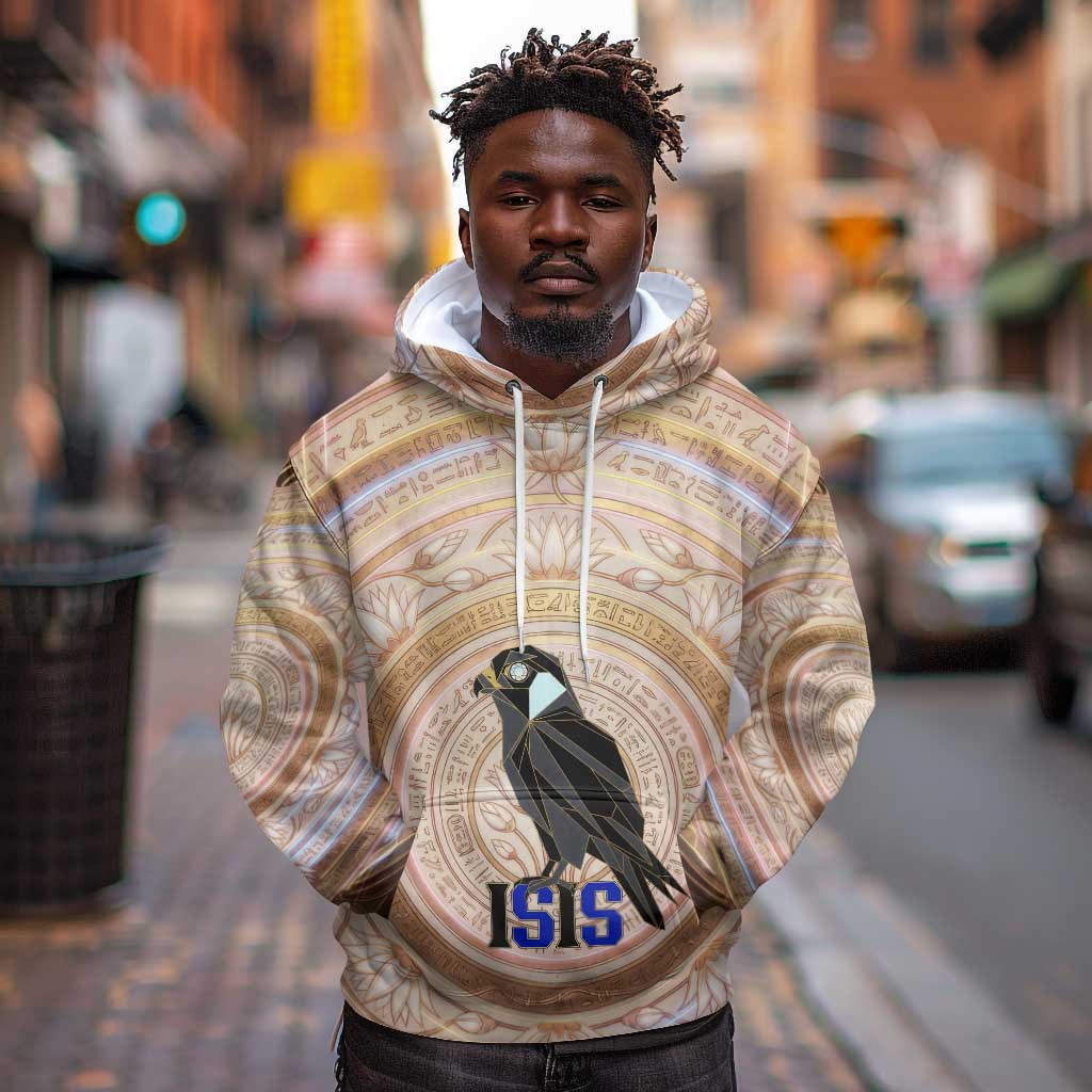 Isis Hoodie with Falcon Symbol and Sacred Geometry in Egyptian