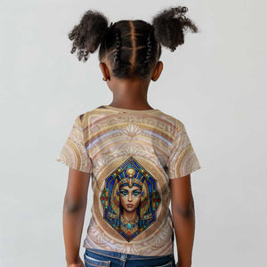 Isis Kid T shirt with Falcon Symbol and Sacred Geometry in Egyptian