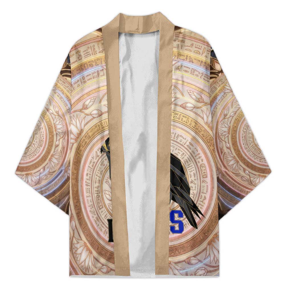 Isis Kimono with Falcon Symbol and Sacred Geometry in Egyptian