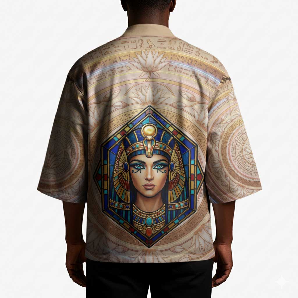 Isis Kimono with Falcon Symbol and Sacred Geometry in Egyptian
