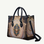 Isis Leather Bag with Falcon Symbol and Sacred Geometry in Egyptian