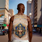 Isis Men Tank Top with Falcon Symbol and Sacred Geometry in Egyptian