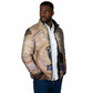 Isis Padded Jacket with Falcon Symbol and Sacred Geometry in Egyptian