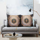 Isis Pillow Cover with Falcon Symbol and Sacred Geometry in Egyptian