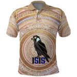 Isis Polo Shirt with Falcon Symbol and Sacred Geometry in Egyptian