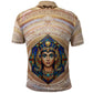 Isis Polo Shirt with Falcon Symbol and Sacred Geometry in Egyptian