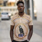 Isis Polo Shirt with Falcon Symbol and Sacred Geometry in Egyptian