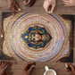 Isis Puzzle with Falcon Symbol and Sacred Geometry in Egyptian