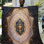 Isis Quilt with Falcon Symbol and Sacred Geometry in Egyptian
