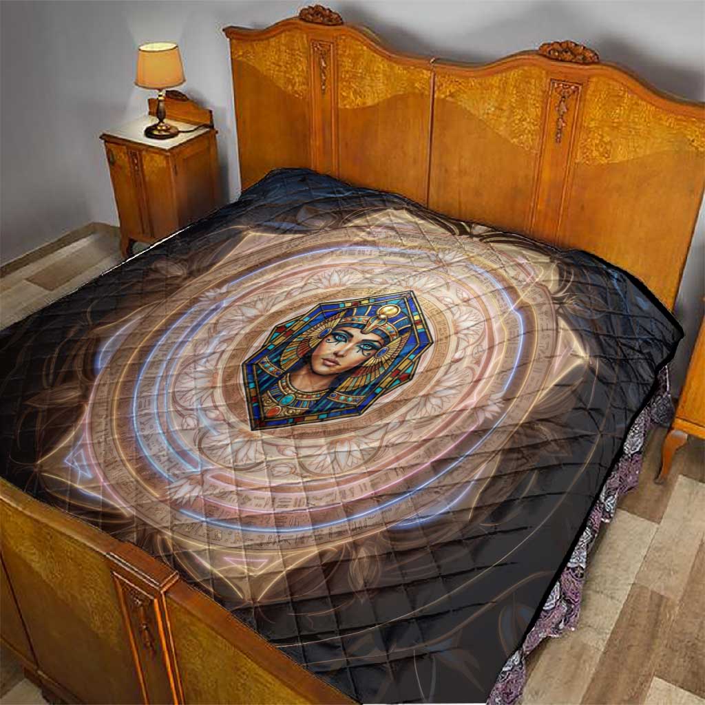 Isis Quilt with Falcon Symbol and Sacred Geometry in Egyptian